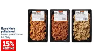 Makro Home Made pulled meat aanbieding