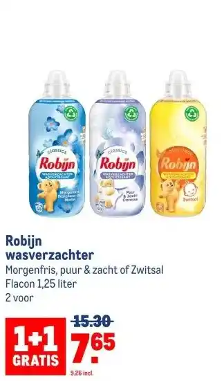 Makro Robijn wasverzachter aanbieding