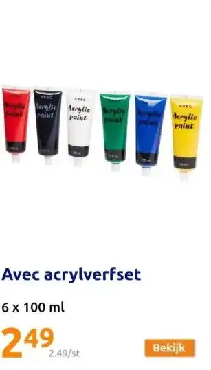 Action Avec acrylverfset aanbieding