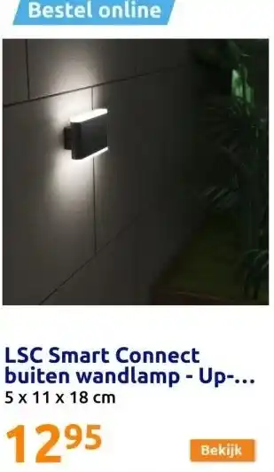 Action LSC Smart Connect buiten wandlamp - Up-down aanbieding