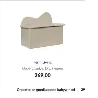 Babypark Ferm Living Opbergbankje. Div. kleuren aanbieding