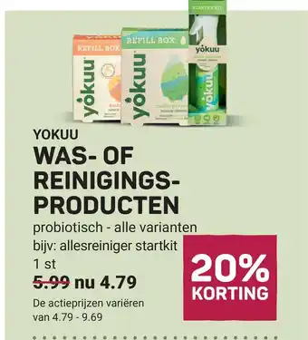 Ekoplaza YOKUU WAS-OF REINIGINGSPRODUCTEN aanbieding