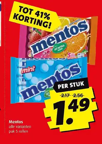 Boni Mentos aanbieding