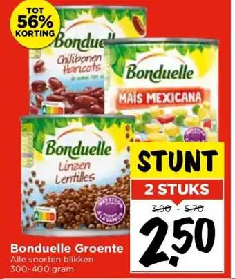 Vomar Voordeelmarkt Bonduelle Groente  300-400 gram aanbieding