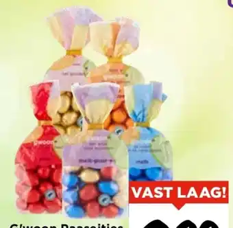 Vomar Voordeelmarkt G'woon Paaseitjes Massief 250 gram aanbieding