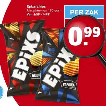 Hoogvliet Epixs chips 185g aanbieding