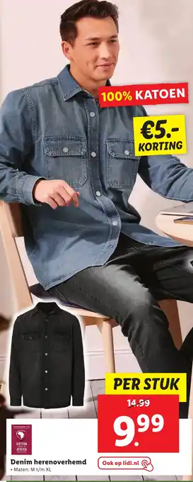 Lidl Denim herenoverhemd aanbieding