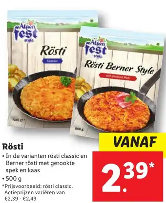 Lidl Rösti 500g aanbieding