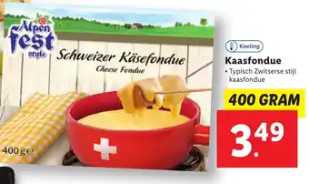 Lidl Kaasfondue 400g aanbieding