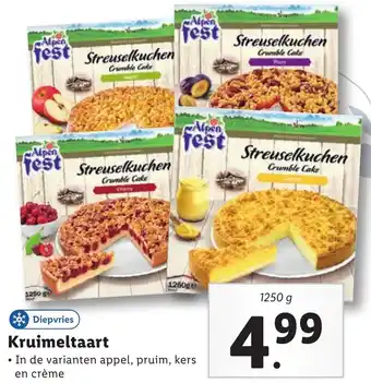 Lidl Kruimeltaart 1250g aanbieding