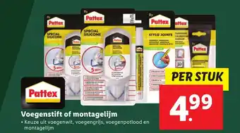 Lidl Voegenstift of montagelijm aanbieding