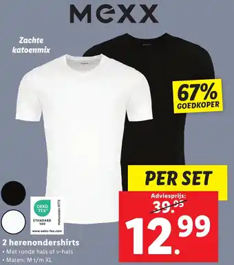 Lidl 2 herenondershirts aanbieding