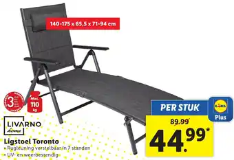 Lidl LIVARNO home Ligstoel Toronto aanbieding