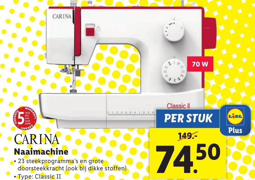 CARINA Naaimachine aanbieding bij Lidl