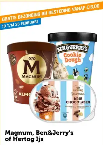 Coop Magnum, Ben&Jerry's of Hertog Ijs aanbieding