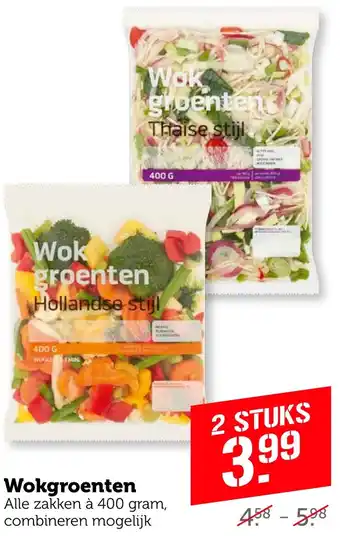 Coop Wokgroenten 400g aanbieding