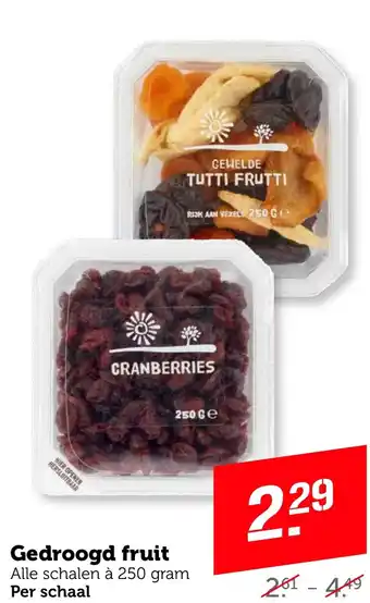 Coop Gedroogd fruit 250g aanbieding