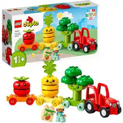 Amazon LEGO 10982 DUPLO Mijn Eerste Fruit- en Groentetractor Set voor Kinderen vanaf 1,5 Jaar, Educatief Speelgoed om te Stapelen en aanbieding