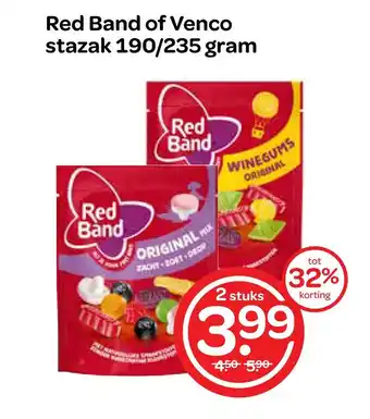 Spar Red Band of Venco stazak 190/235 gram aanbieding