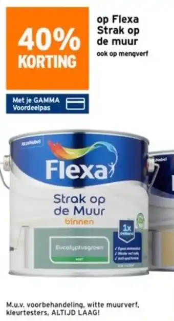 GAMMA op Flexa Strak op de muur ook op mengverf aanbieding