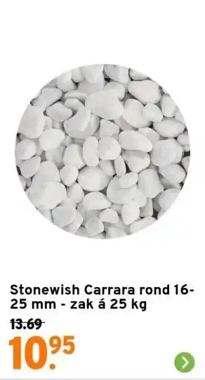 GAMMA Stonewish Carrara rond 16-25 mm  - zak á 25 kg aanbieding