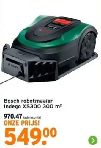 GAMMA Bosch robotmaaier Indego XS300 300 m² aanbieding