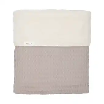 Babypark Koeka Oslo Teddy Ledikantdeken - Wafel - Clay / Pebble aanbieding