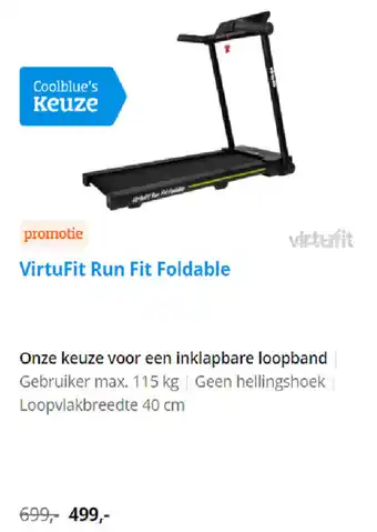 Coolblue Virtufit run fit foldable aanbieding