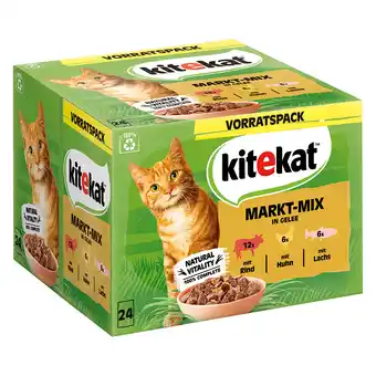 Zooplus Kitekat Maaltijdzakjes 24 x 85 g - Markt-Mix in Gelei aanbieding