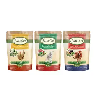 Zooplus 6x300g Maaltijdzakjes 1 Lukullus Hondenvoer aanbieding