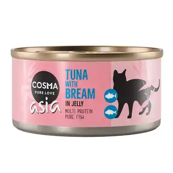 Zooplus 6x170g Thai / Asia in Gelei Tonijn met Brasem Cosma Kattenvoer aanbieding
