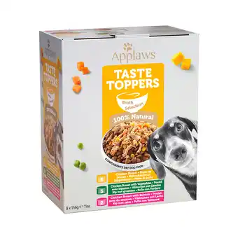 Zooplus 8x156g Applaws Taste Toppers in Bouillon Probeerpakket Hondenvoer nat aanbieding