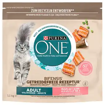 Zooplus 1,1kg Grain Free Adult Zalm Purina ONE Kattenvoer aanbieding