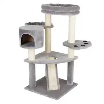 Zooplus Berenhol Krabpaal Lichtgrijs H118 x L55 x B55 cm aanbieding