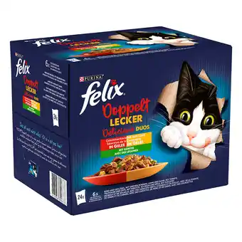 Zooplus 24x85g Selectie met Groenten in Gelei Felix Dubbel Zo Lekker Kattenvoer aanbieding