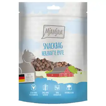 Zooplus 125g MjAMjAM Snackbag Hartige Eend Kattensnacks aanbieding