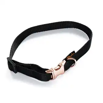 Zooplus Heim Zwarte Halsband met rosé goudkleurige sluiting - 35-60 cm Halsomvang, B 25 mm aanbieding