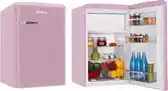 Bol.com Amica Retro Tafelmodel Koelkast met vriesvak AR1112P - Magenta Roos aanbieding