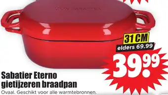 Dirk Sabatier eterno gietijzeren braadpan 31 cm aanbieding