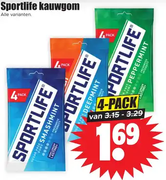 Dirk Sportlife kauwgom aanbieding