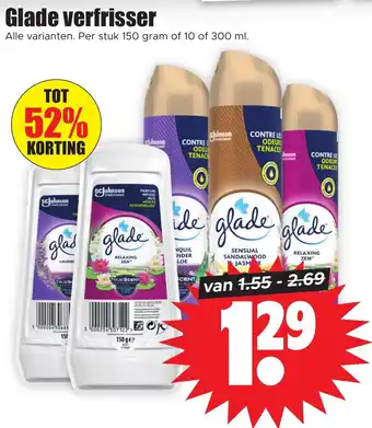 Dirk Glade verfrisser 150 gram of 10 of 300 ml aanbieding