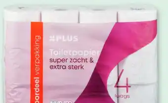PLUS PLUS Toiletpapier 4-laags aanbieding