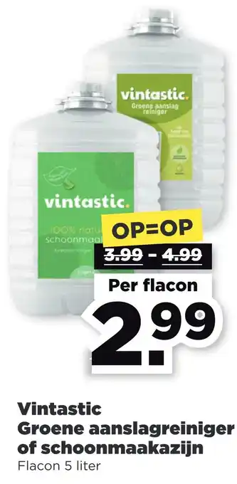 PLUS Vintastic Groene aanslagreiniger of schoonmaakazijn aanbieding