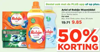 PLUS Ariel of Robiin Wasmiddel aanbieding