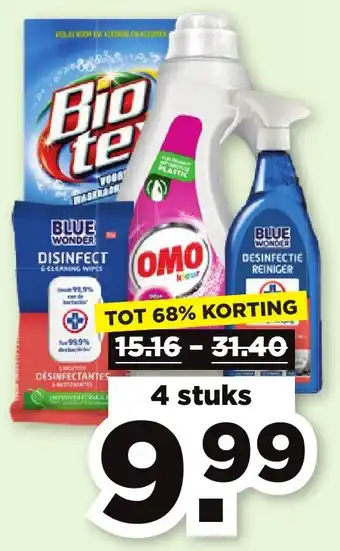 PLUS Alle biotex blue wonder of omo aanbieding