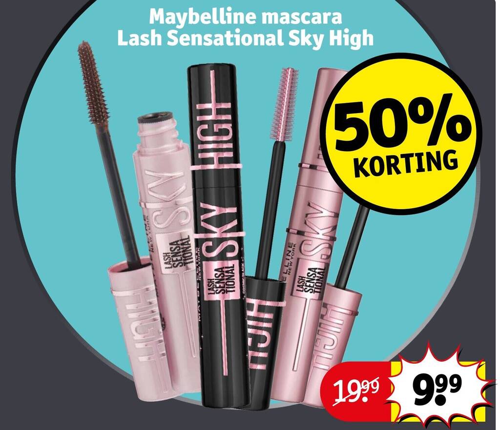 Maybelline mascara Lash Sensational Sky High aanbieding bij Kruidvat