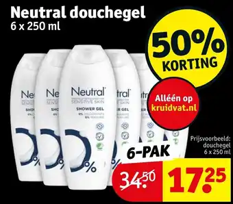 Kruidvat douchegel 6 x 250 ml aanbieding