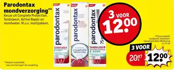 Kruidvat tandpasta Tandvlees+ Gevoelig & Adem Whitening 3 x 75 ml aanbieding