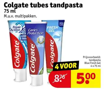 Kruidvat tandpasta Blue Fresh Gel 4 x 75 ml aanbieding