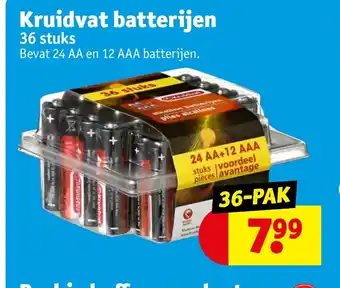 Kruidvat batterijen 36 stuks aanbieding